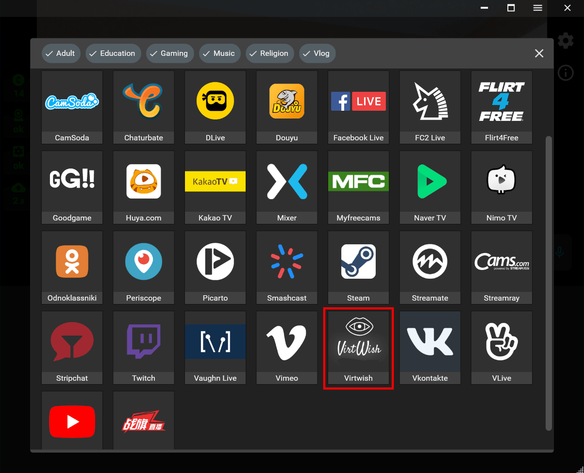 Virtwish multistream