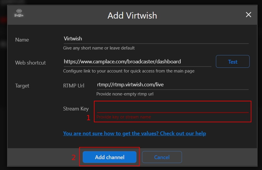 virtwish obs