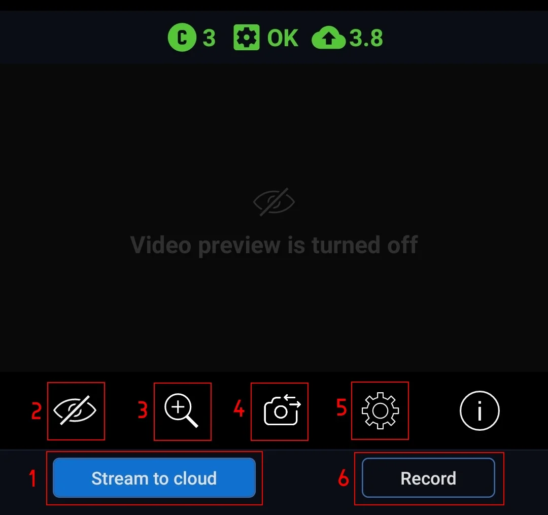 Web camera control from mobile
