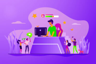 E-sport fans concept vector illustration